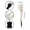 2er-Pack Halloween Skelett Arm Pflanzstab Licht mit 48 LEDs 1,5 m Lichterkette Batteriebetrieben Realistisch aussehendes Skelett