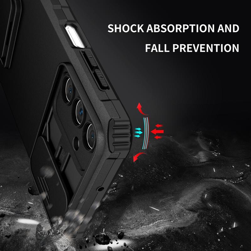 Støtsikker stativ Holder Panser Bakdeksel For Samsung Galaxy A15 A25 A05 A05S Bracket Telefonvesker For Samsung A 15 25 05 05S