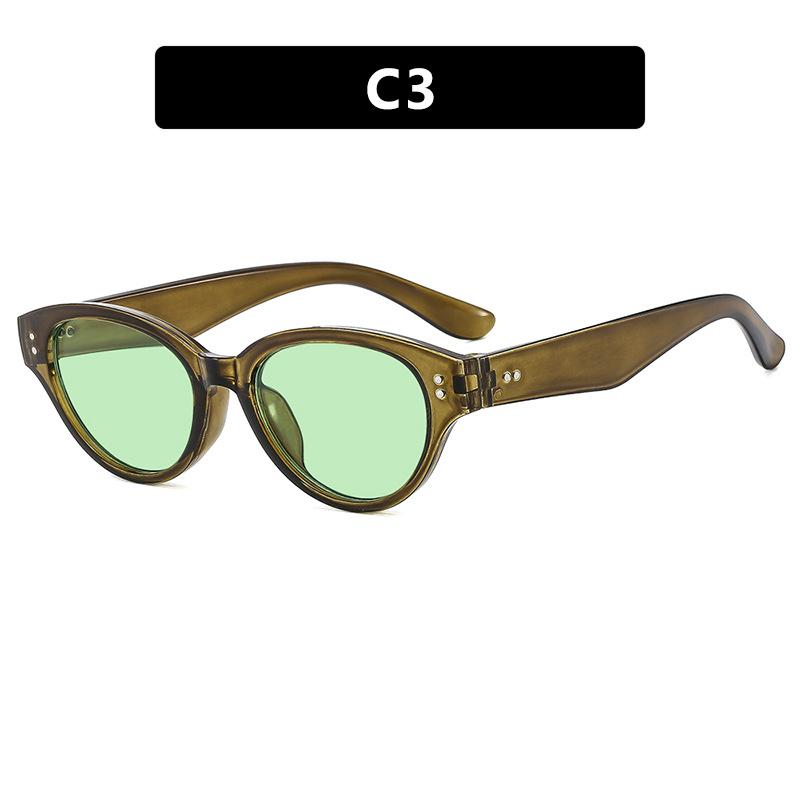 Fashion Cat Eye Sunglasses Women'S Luxury Brand Small Oval Sun Glasses Women Goggle Trends Rectangle Eyewear Uv400 Glasses