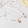 New Set of Jewellery Temperament Simple Full Diamond Snowflake Necklace Snowflake Earrings Valentine's Day Gift 2023