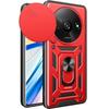 Case - Xiaomi - Redmi A3 - Red - Armored - Rotating Ring Stand