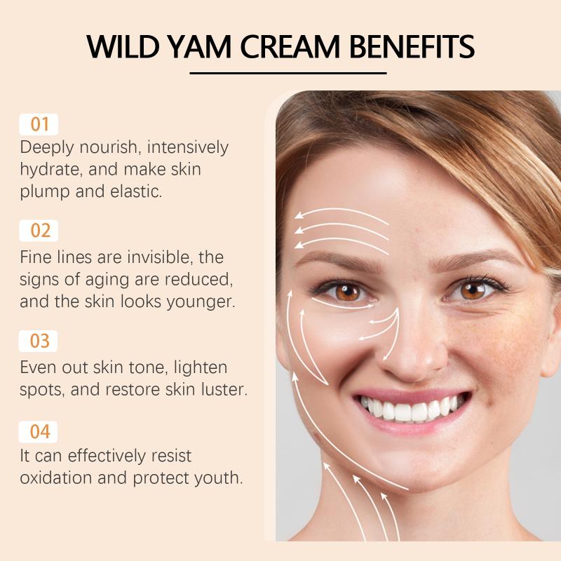 

Yam Anti Aging Face Cream Fade Fine Lines Wrinkle Improve Skin Tone Long Lasting Moisturizing Brighten Tighten Skin Care one size