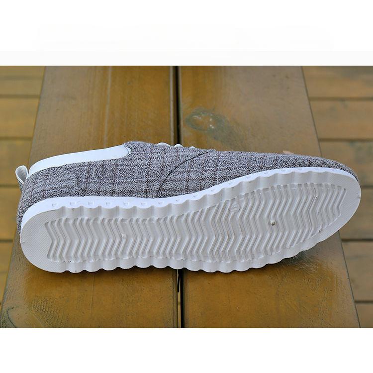 fashion Breathable Solid Color Men's Canvas Shoes Men Driving Shoes Spring Autumn New Breathable Men's Driveing The British Peas Shoes