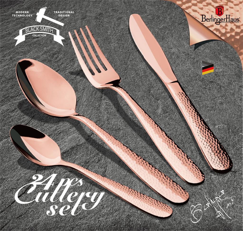 24-Piece Cutlery Berlinger Haus Bh-2619 Rose Gold