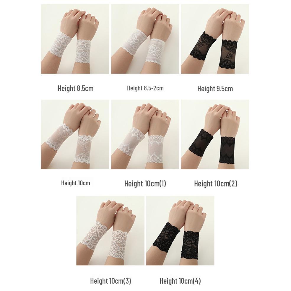 Breathable Lace Wrist Sleeves: Cover Scars & Tattoos with Short Elastic Cuffs