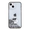 Karl Lagerfeld Klhcp15Slkcnsk Iphone 15 / 14 / 13 6.1 Transparent Hardcase Liquid Glitter Choupette