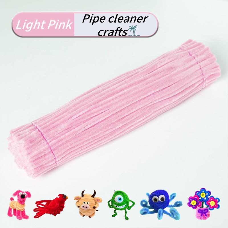 100 Pieces Pipe Cleaners Chenille Stem, Solid Color Pipe Cleaners Set for Pipe Cleaners DIY Arts Crafts Decorations