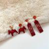 2026 New Year Red Horse Earrings: Stylish, Simple Studs for Women