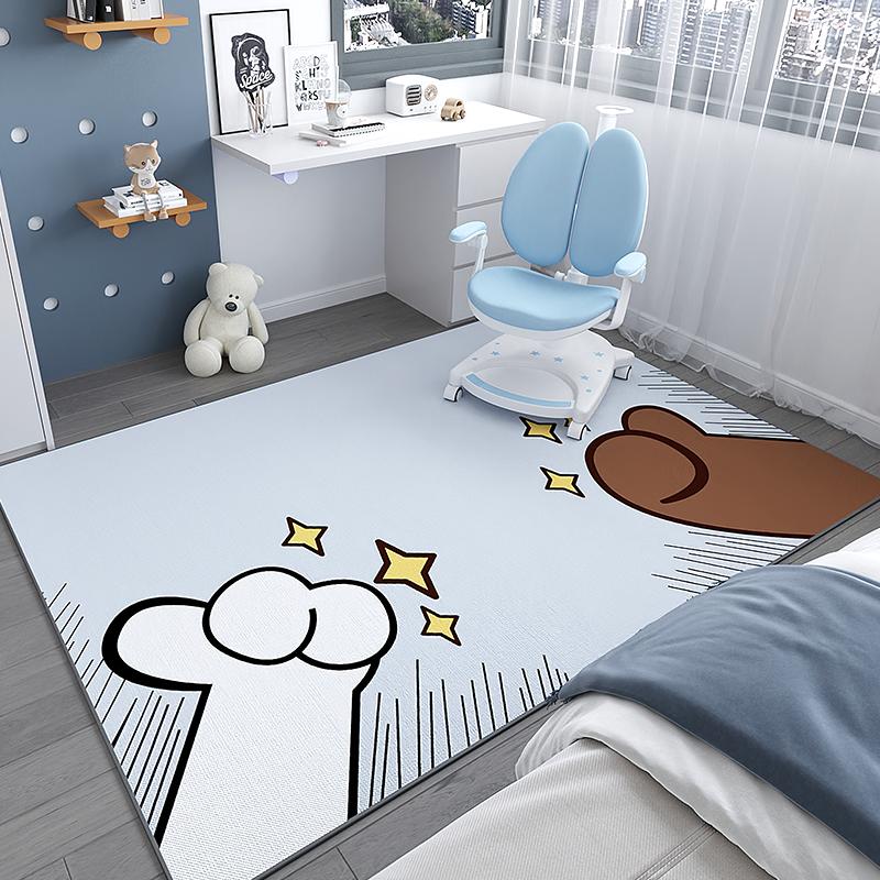 Fresh and Clean Children's Reading Area Carpet Study Desk Computer Chair Anti-Slip Floor Mat Home Decoration