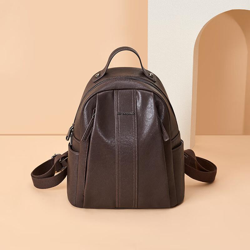 RED DRAGONFLY Travel Backpack, Cowhide Leather, Commuter Bag