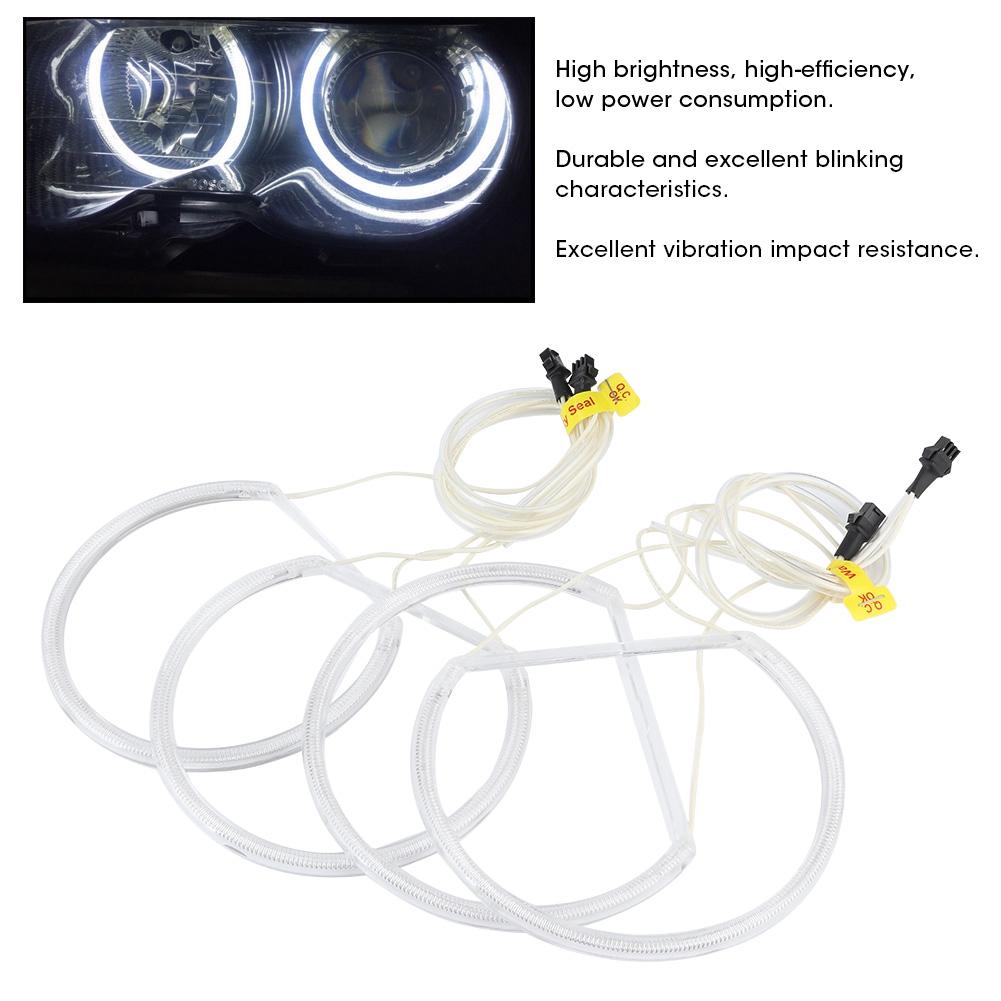 Bil Hvit CCFL Angel Eyes Halo Ringer Høy lysstyrke Lys Passer for E46