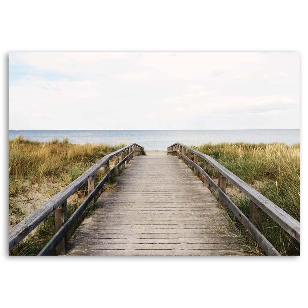 Canvas Print, Wooden Path by the Sea