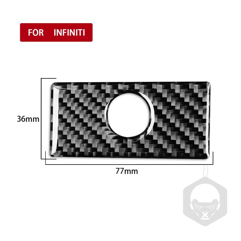 Real Carbon Fiber Car Accessories Glove Storage Handle Panel Trim Cover Soft Sticker For Infiniti JX 2013 QX60 2014 2015 2016