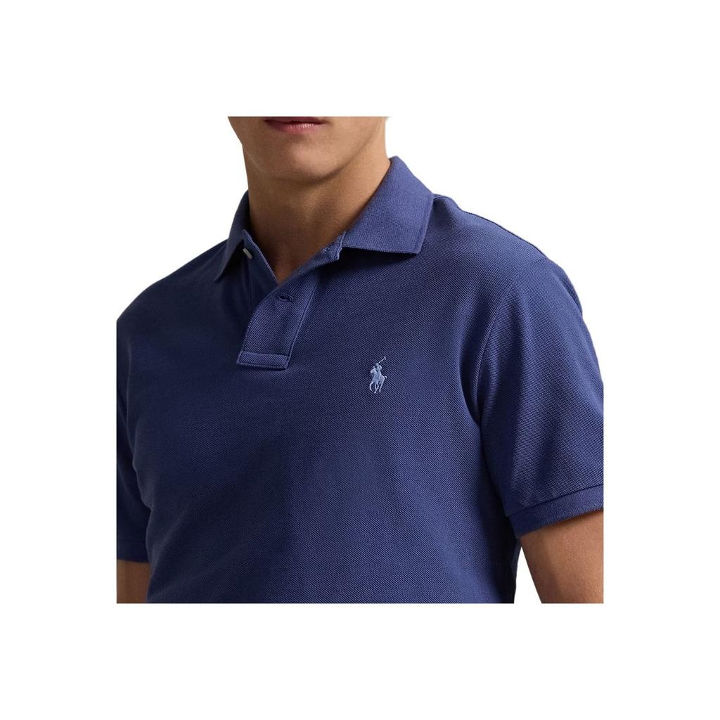 Polo Ralph Lauren Logo Slim Fit Short Sleeve Polo Shirt Men Tops Blue 710680784-410