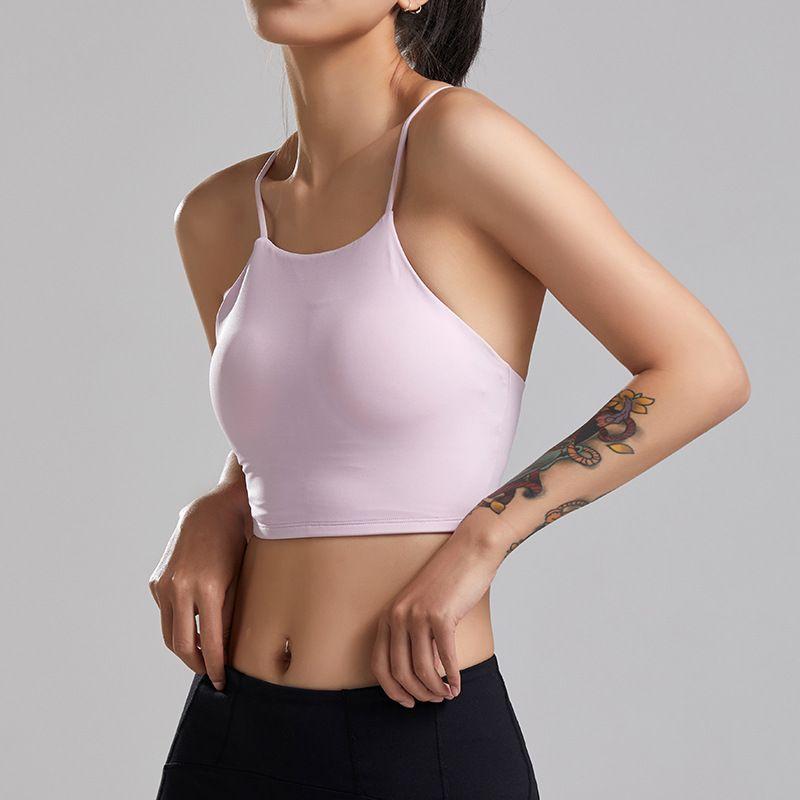 Foreign Trade New Sports Underwear Women Bra Shockproof Push up Fitness Cross Small Sling Vest Bra Top Women