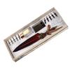 Feather Pen Set Vintage Creativity Ink Carving Writing Suit for Lover Teacher Classmate GiftBurgundy