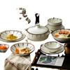 Kangmo Blue Lotus 30-Piece Ceramic Dinnerware Set