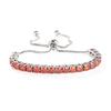 Elegant 4mm Zircon Women's Adjustable Stainless Steel Bracelet