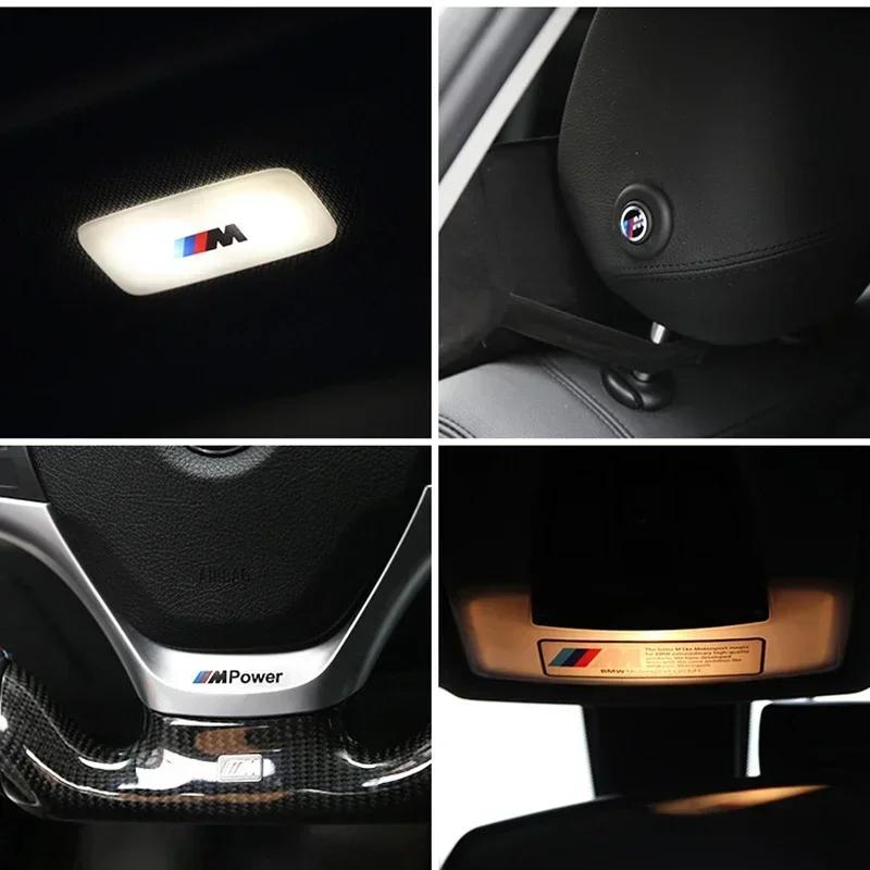 1set M Power Performance Badge Decal Car Window Door Handle Mirror Interior Sticker For BMW M E39 E36 E60 E90 E46 F30 F10 F20