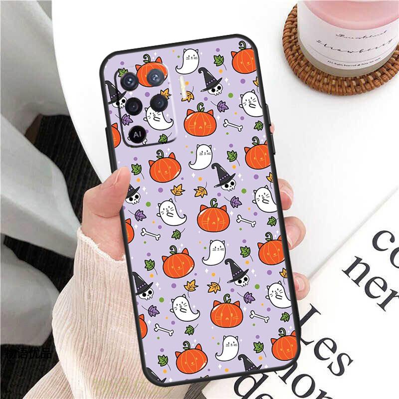 Halloween Pumpkin Horror Case For OPPO A74 A94 A54 A15 A3S A5S A1K A52 A72 A83 A91 A93 A53S A5 A9 A31 A53 Cover