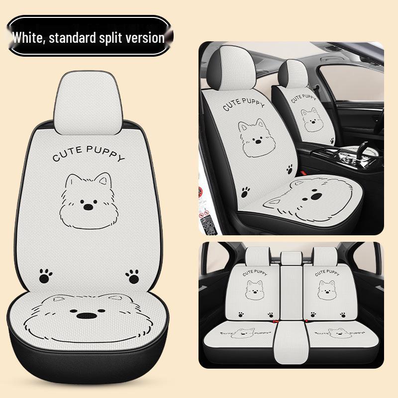 Cartoon West Highland Car Seat Cushion for BYD Seal 06 Yuan PLUS/Pro - Universal and Breathable, All-Season.