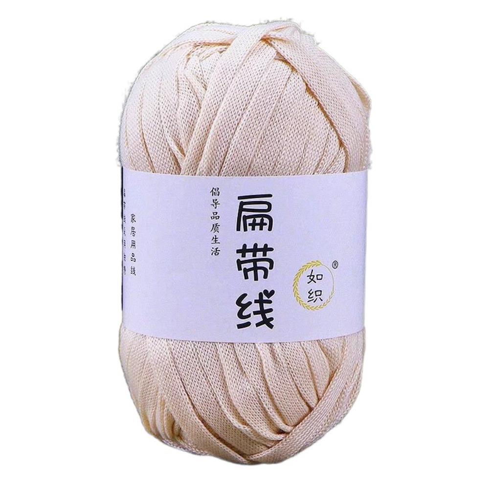 Elastic Flat Thread T-Shirt Yarn 40M Crochet Carpets Yarn Skin-friendy Thick Crochet Yarn  Beginner