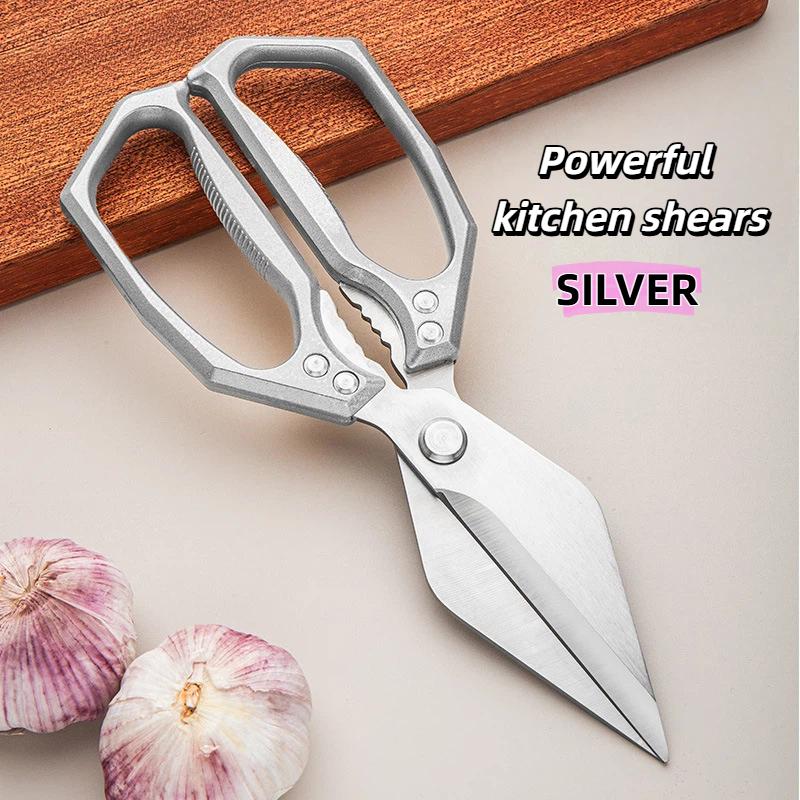 Heavy Duty Multifunctional Stainless Steel Kitchen Scissors Non-Slip Handle Poultry Shears for Chef Home Cooking Preparation