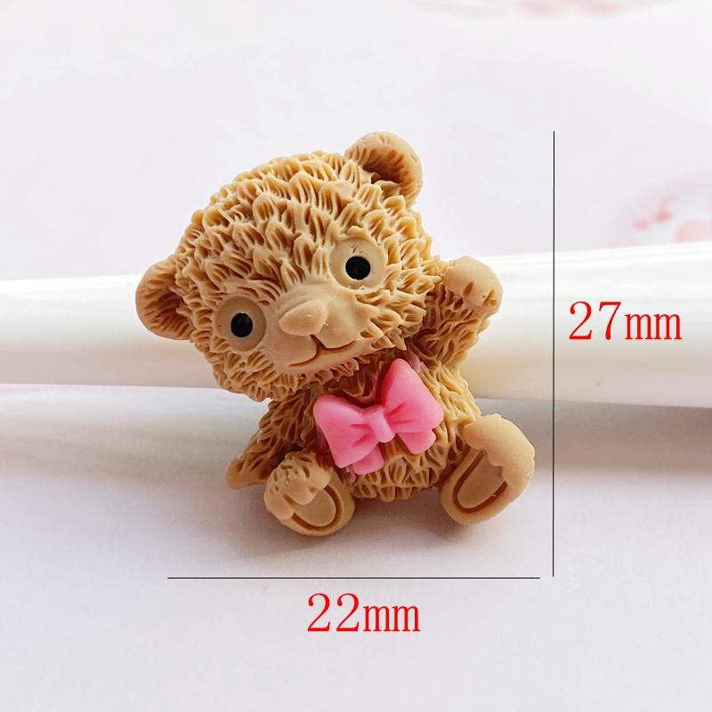 10 Stück Harz Bunt Cartoon Welpe Hase Elefant Flacher Stein Ausschnitt Dekoration Schleife DIY Figuren Schmuckherstellung Zubehör