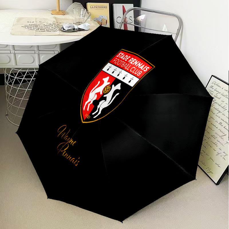 Stade Fc Emblem Automatic Folding Umbrella - 8-Rib Travel Umbrella with Auto Open/Close & Portable Gifts for holidays or birthdays