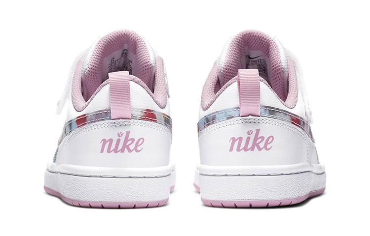 Nike Low 2 SE Floral Slip Resistant Cushioning Low Top Kids' Skateboarding Shoes White Pink Children Aged 3 7 Years Old CZ6613-100