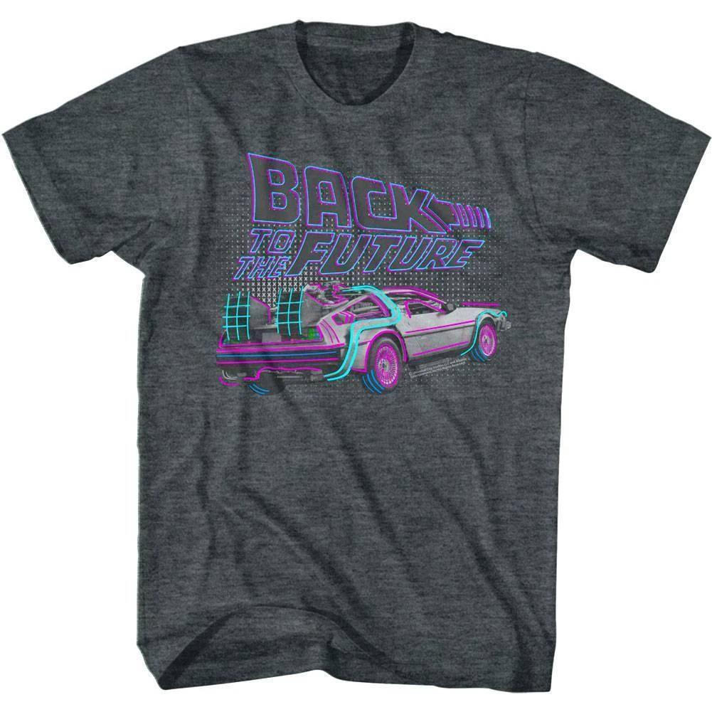 Back to The Future Neon Accent Delorean Men s T Shirt L