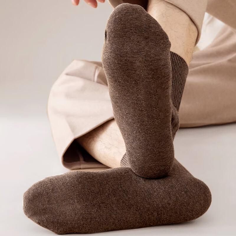 SEPTWOLVES [Zunshuyangmao] Men's Socks, Autumn And Winter Mid-Calf, Mulberry Silk, Soft And Breathable, Casual Socks
