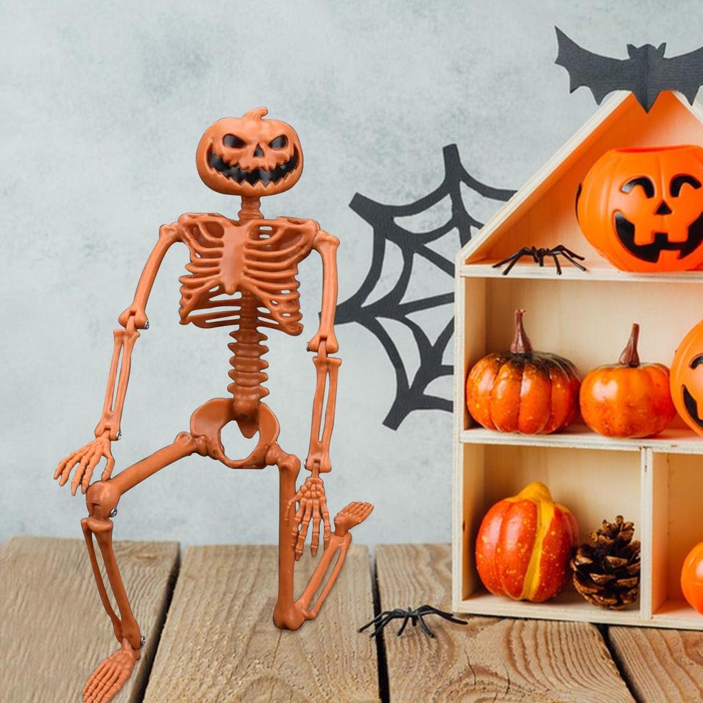 Halloween Skelett Dekorationen Ganzkörper Halloween Skelett Dekor 0,9 m Bewegliche Gelenke Realistische Menschliche Knochen Für Innenbereich Veranda