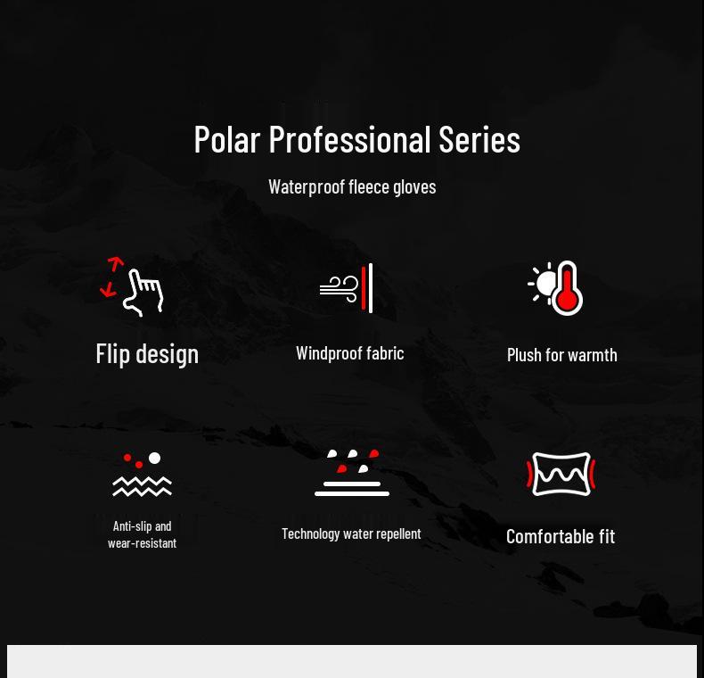Men's Winter Cycling Gloves, Anti-Slip, Touchscreen-Compatible, Thickened for Warmth