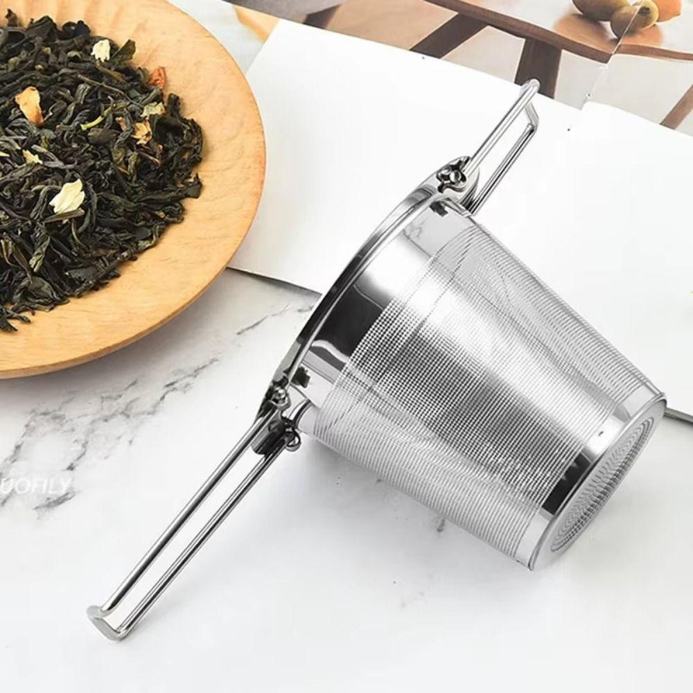 with Lid Hanging Tea Infuser Reusable Spice Filter Useful Stainless Steel Tea Strainer  Kitchen