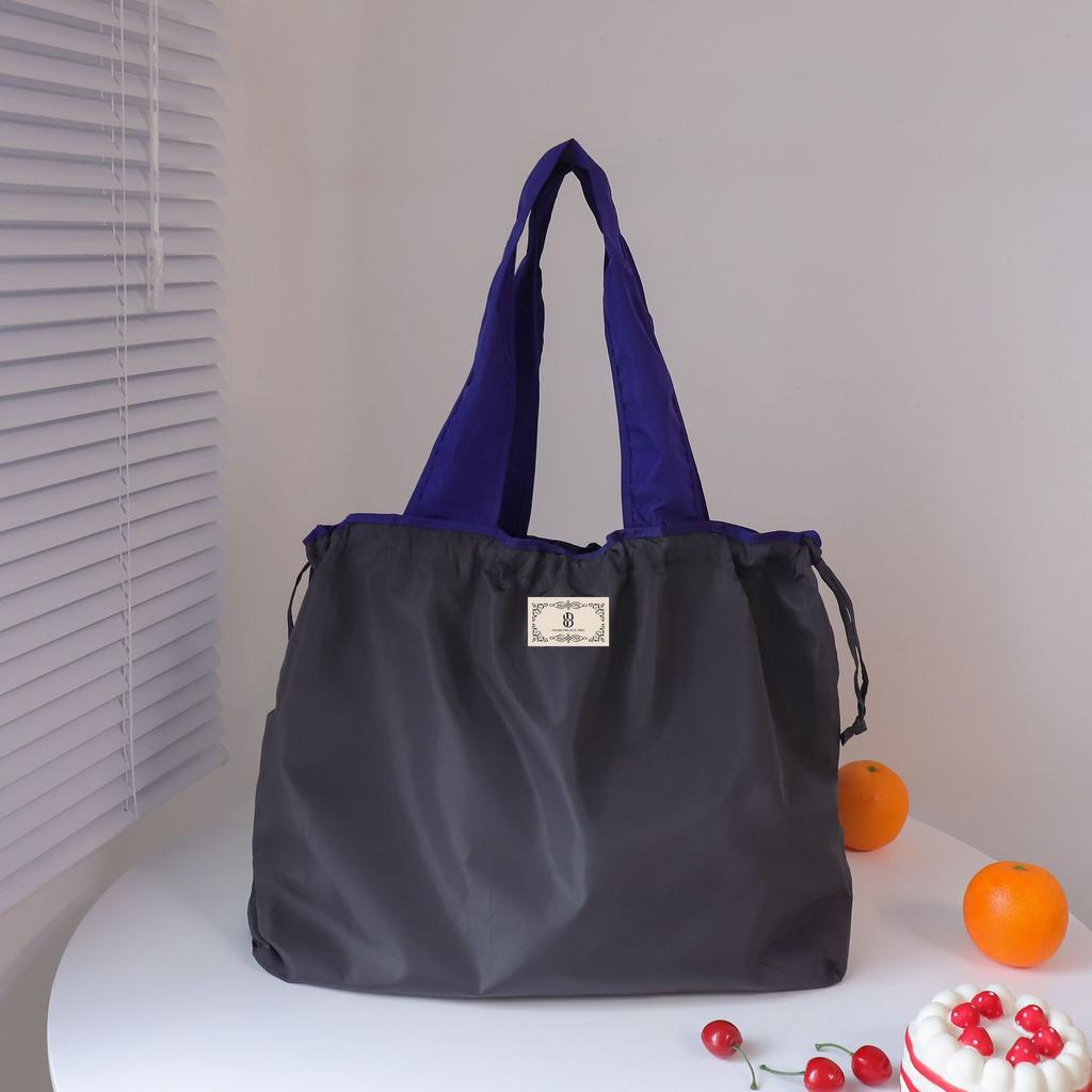 Foldable Eco-Friendly Shopping Bag, Single Shoulder Handbag, Portable Supermarket Grocery Bag, Large Capacity