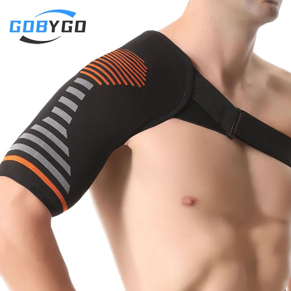 1Pcs Adjustable Elastic Shoulder Strap Sports Support Brace for Fitness Sprain Strain Relief Joint Compression arancione