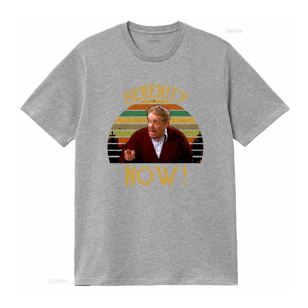 Vintage Retro Serenity Now Zabawny Cytat z Seinfelda Franka Costanzy Nadruk Casualowa Koszulka Vintage Streetwear Wszechstronny