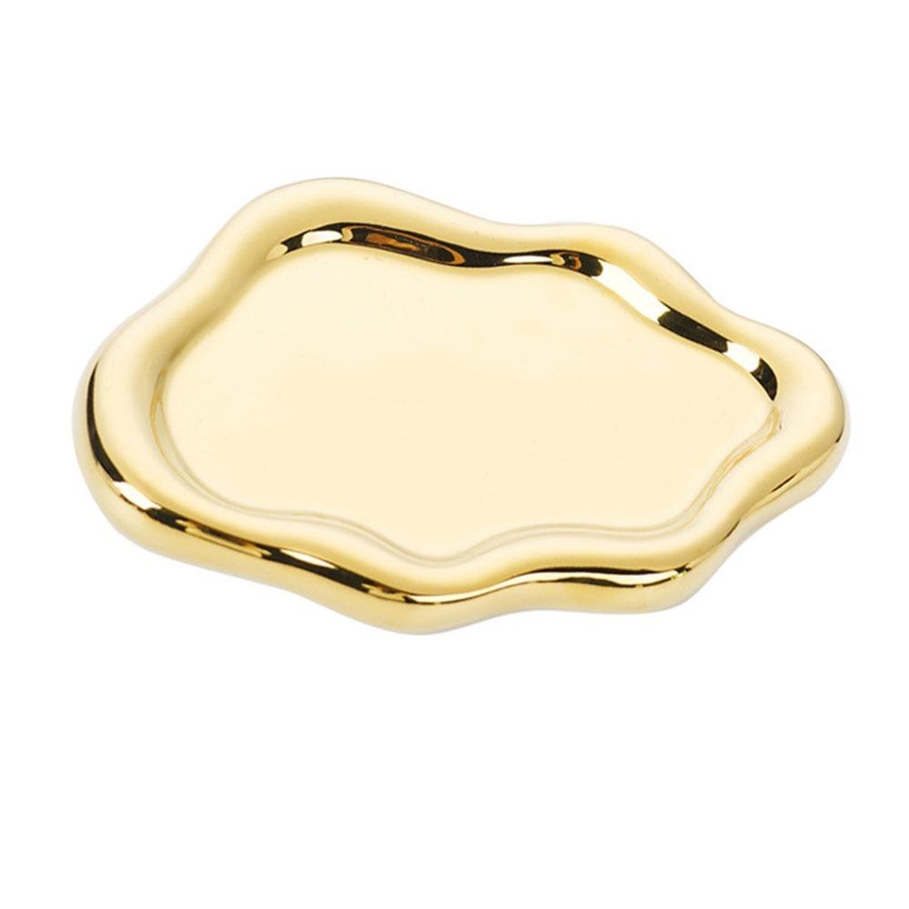 Ins Ceramic Jewelry Storage Tray Cloud Shape Photography Prop Jewelry Display Plate Storage Plate Watches/Keys Storage
