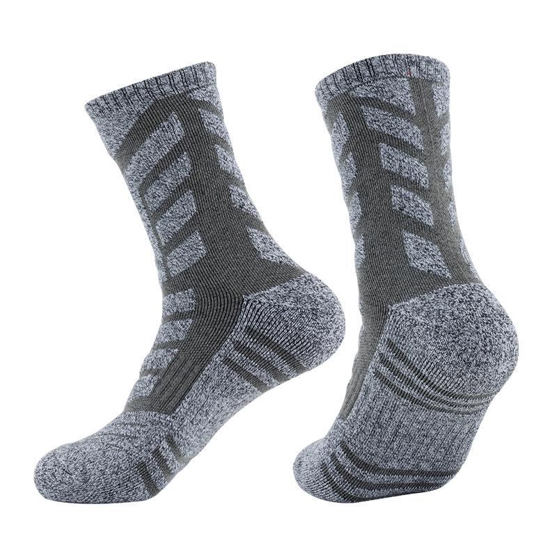 Thick Outdoor Hiking and Running Mid-Calf Socks - Shock-Absorbing, Comfortable, Sweat-Absorbent, Ideal for Skiing and Mountaineering