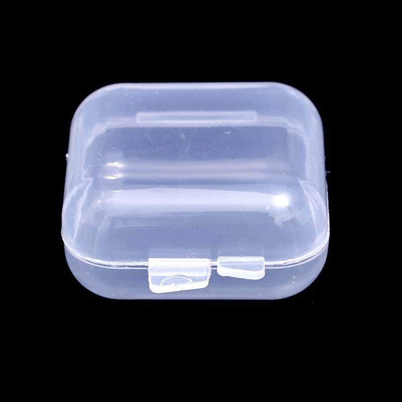 

Mini Jewelry Storage Box Transparent Rectangle Locking Design Jewels Boxes Sturdy Rings Earrings Empty Case Jewelry Packaging 5pcs