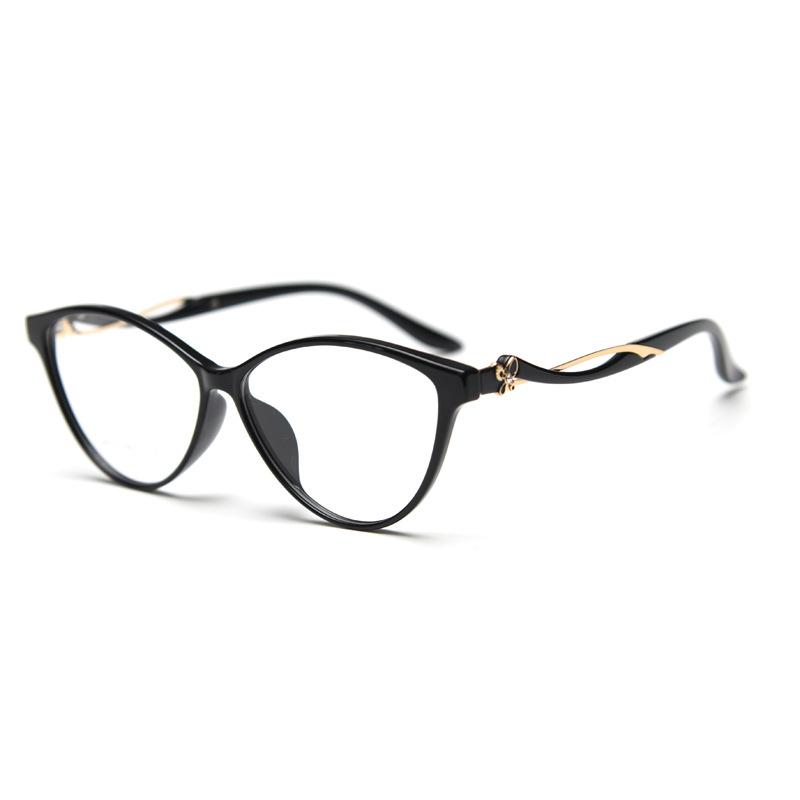 2026 Cat-shaped Myopia Glasses Frame Trendy Girl Personalized Color Matching Flat Mirror Holder