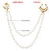 Women Nose   with Chain Ethnic   Double Layer Lightweight Nose to Ear Chain for Wedding Party Stage