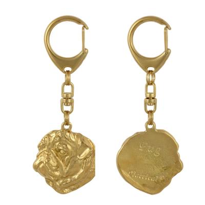 Pug I - Gilded Key Ring with Dog In Gift Box, Handbag Decoration, Luxury Accessory by Brand