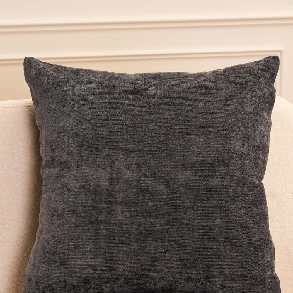 with Zipper Chenille Pillow Cover Wear Resistant Cushion Cover Modern Pillowslip Car Chair темно серый