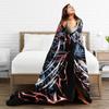 Anime Okarun Dandadan Flannel Blanket  Awesome Throw Blankets for  Sofa Bedding Lounge 125*100cm Quilt,