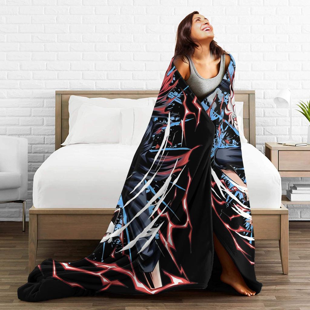Anime Okarun Dandadan Flannel Blanket Awesome Throw Blankets for Sofa Bedding Lounge 125*100cm Quilt,