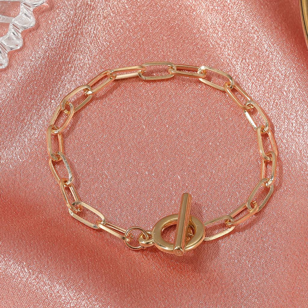 New fashion simple chain bracelet men's spring and summer Korean version personality cool versatile Internet celebrity accessories jewelry