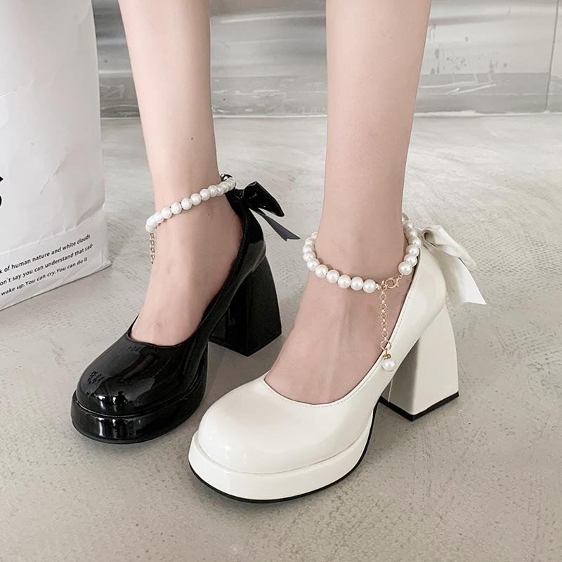 Designer Shoes Women High Heels Mary Jane Shoes Pumps New Ladies White Women Heels Platform Shoes Women's Heels Zapatos De Mujer