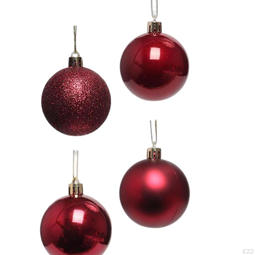 24 Pieces Christmas Tree Ornaments Shatterproof Hanging Xmas Balls for Outdoor Decor
